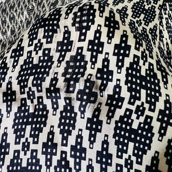 Derek Lam 10 Crosby Black White Silk Button Long-sleeve Top Pockets NWT - Picture 13 of 13